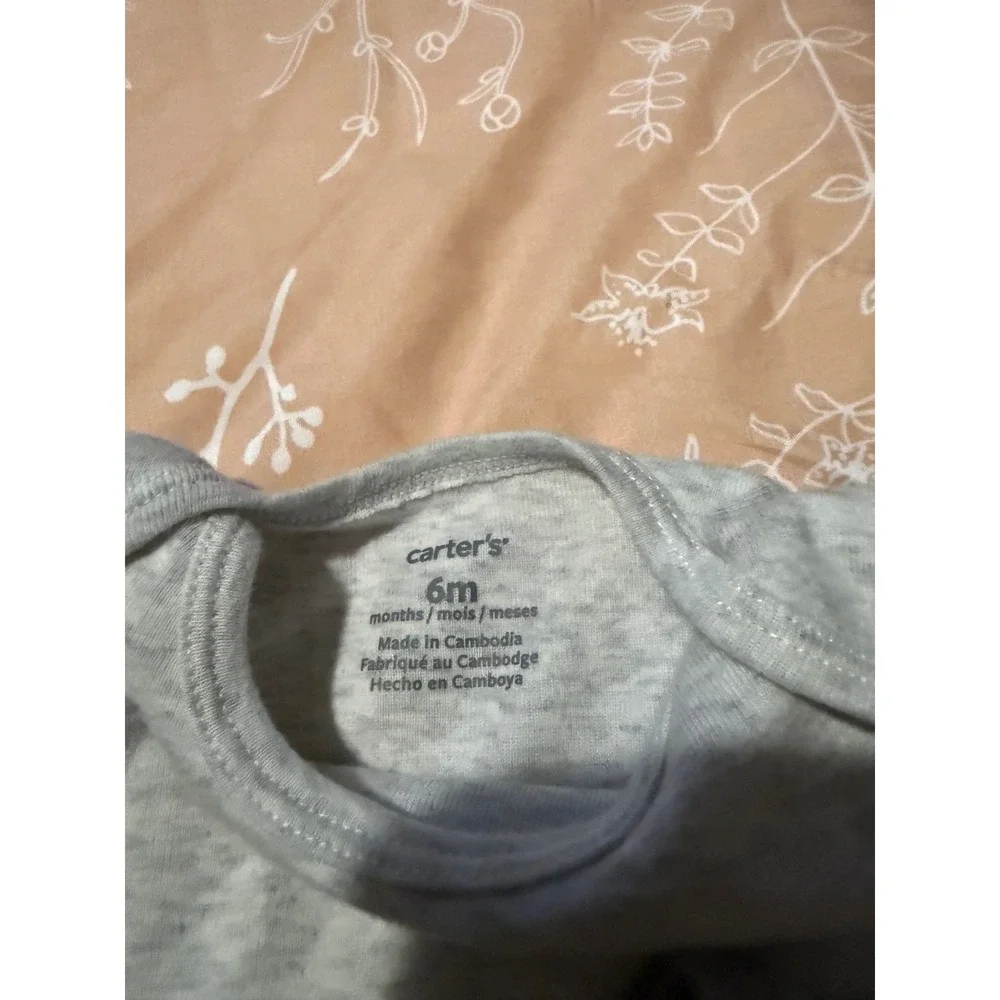 Carter's Disney Baby Bodysuits Lot 4 6M Fourth of July 101 Dalmatians Grey Red